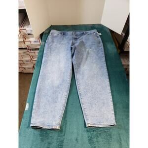 Old Navy Jeans Size 20 Long Womens Blue Pants Stretch High Rise Straight NWT